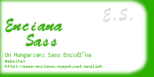 enciana sass business card